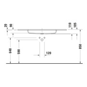 Duravit Meuble vasque DuroCast Plus Sivida 122x48,5 cm, avec trou de robinet, blanc satiné-4