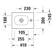 Duravit Meuble vasque DuroCast Plus Sivida 41x33cm, trou de robinet à droite, blanc-4