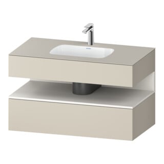 Duravit Meuble vasque encastrable Qatego 100x55x60 cm, blanc mat, Kon-WTU, niche