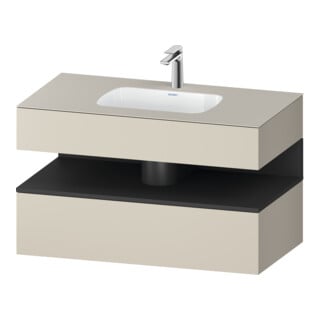 Duravit Meuble vasque encastrable Qatego 100x55x60 cm, gris m/ta m, Kon-WTU, B