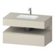 Duravit Meuble vasque encastrable Qatego 100x55x60 cm, taupe mat, sous-vasque console-1
