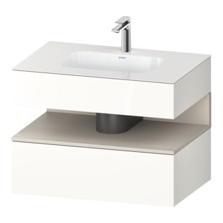 Duravit Meuble vasque encastrable Qatego 80x55x60 cm, blanc mat, Kon-WTU, niche