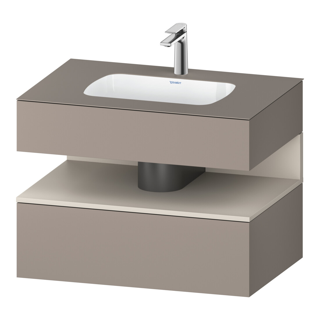 Duravit Meuble vasque encastrable Qatego 80x55x60 cm, T avec ba, Kon-WTU, niche