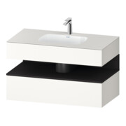 Duravit Meuble vasque encastré Qatego 100x55x60 cm, gris m/blanc m, Kon-WTU, B