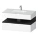 Duravit Meuble vasque encastré Qatego 100x55x60cm, gris m/blanc m, Kon-WTU, B-1