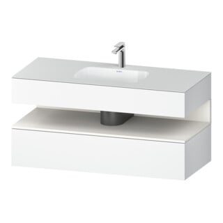 Duravit Meuble vasque encastré Qatego 120x55x60 cm, blanc mat, Kon-WTU, niche