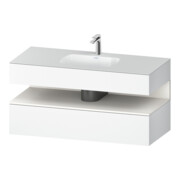 Duravit Meuble vasque encastré Qatego 120x55x60 cm, blanc mat, Kon-WTU, niche