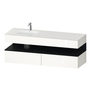 Duravit Meuble vasque encastré Qatego 160x50x60 cm, Kon-WTU, B g, Ei sw/we hgl