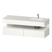 Duravit Meuble vasque encastré Qatego 160x50x60 cm, Kon-WTU, blanc brillant/blanc mat