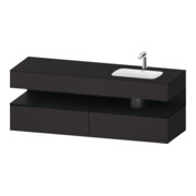 Duravit Meuble vasque encastré Qatego 160x50x60 cm, Kon-WTU, blanc, gris mat