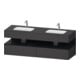 Duravit Meuble vasque encastré Qatego 160x55x60cm, Kon-WTU, B, blanc/gris graphite mat-1