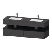 Duravit Meuble vasque encastré Qatego 160x55x60cm, Kon-WTU, B, blanc/gris graphite mat
