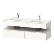 Duravit Meuble vasque encastré Qatego 160x55x60cm, Kon-WTU, B, blanc mat/blanc brillant