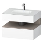 Duravit Meuble vasque encastré Qatego 80x55x60 cm, blanc mat, Kon-WTU, niche