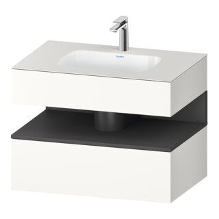 Duravit Meuble vasque encastré Qatego 80x55x60 cm, gris m/blanc m, Kon-WTU, B