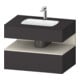Duravit Meuble vasque encastré Qatego 80x55x60cm, T avec robinet, Kon-WTU, niche-1