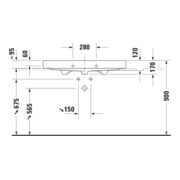 Duravit Meuble vasque Happy D.2 100x50,5 cm, blanc, fermé, avec HL, UL, HLB-4