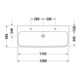 Duravit Meuble vasque Happy D.2 120x50,5 cm, blanc, 2 tiroirs, avec plan, HLB-3