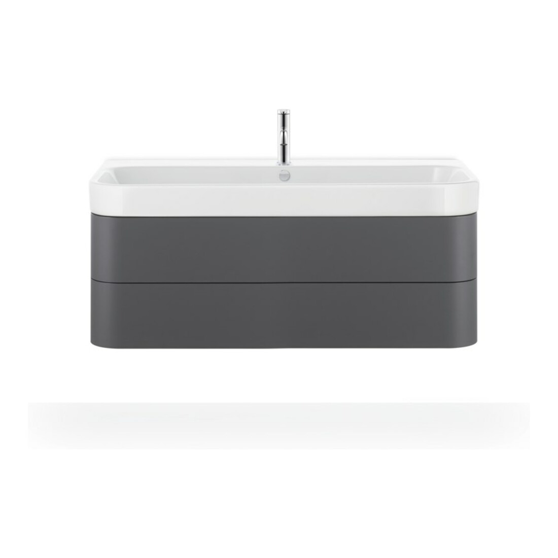 Duravit Meuble vasque Happy D.2 120x50,5 cm, blanc, m HL, ÜL, plan vasque avec trou robinet