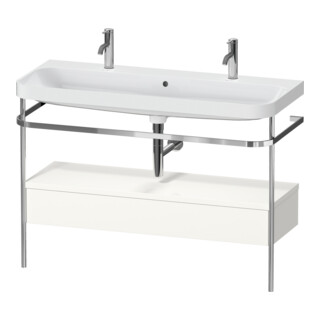 Duravit Meuble vasque Happy D.2 Plus 117,5x49 cm, 1 mitigeur, avec console, 1 tiroir, blanc brillant