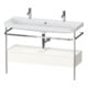 Duravit Meuble vasque Happy D.2 Plus 117,5x49 cm, 1 mitigeur, avec console, 1 tiroir, blanc brillant-1