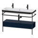 Duravit Meuble vasque Happy D.2 Plus 117,5x49 cm, 1 mitigeur, console, bleu mat satiné
