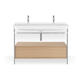 Duravit Meuble vasque Happy D.2 Plus 117,5x49 cm, 1 robinet, avec console, 1 tiroir, Me Ei