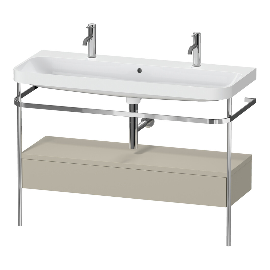 Duravit Meuble vasque Happy D.2 Plus 117,5x49 cm, 1 robinet, avec console, 1 tiroir, T m