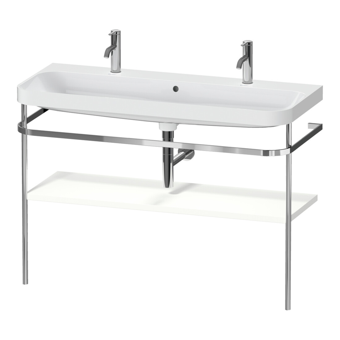 Duravit Meuble vasque Happy D.2 Plus 117,5x49 cm, 1 TLG, avec console, blanc mat