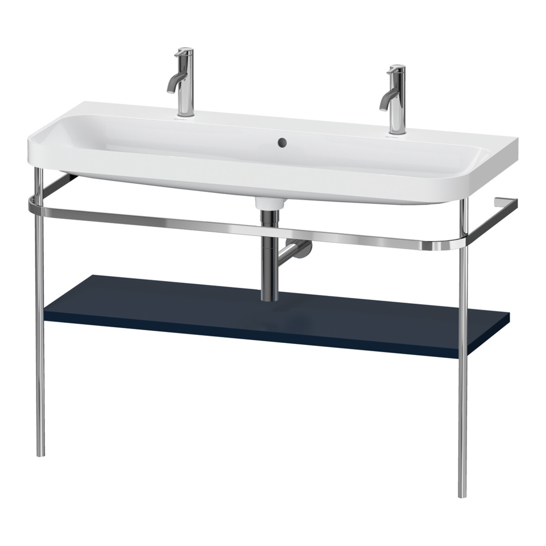 Duravit Meuble vasque Happy D.2 Plus 117,5x49 cm, 1 trou, avec console, bleu mat