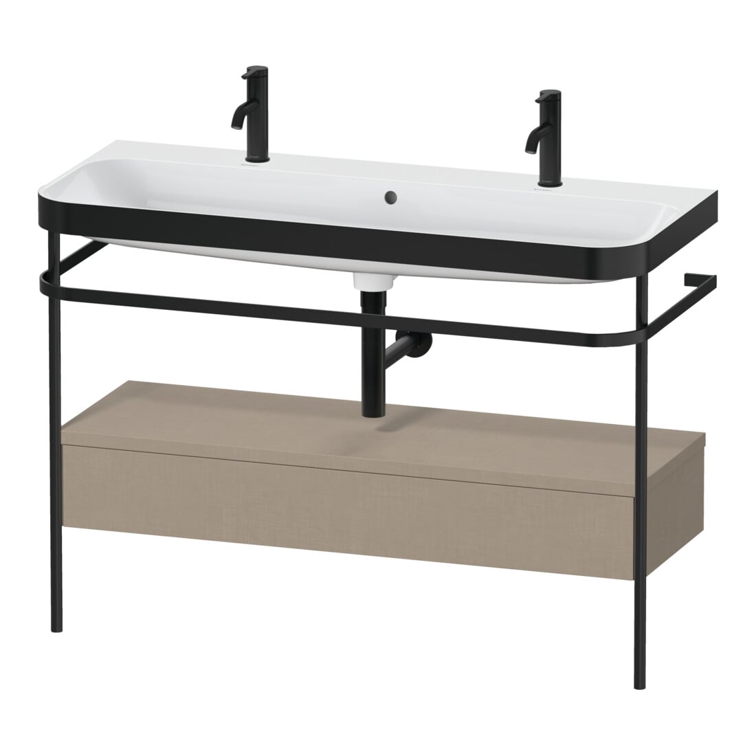 Duravit Meuble vasque Happy D.2 Plus 117,5x49 cm, 1 trou, console, lin