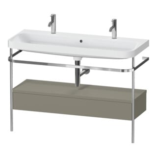 Duravit Meuble vasque Happy D.2 Plus 117,5x49 cm, 1 trou robinet, avec console, 1 tiroir, st-g m