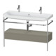 Duravit Meuble vasque Happy D.2 Plus 117,5x49 cm, 1 trou robinet, avec console, 1 tiroir, st-g m-1