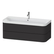Duravit Meuble vasque Happy D.2 Plus 117,5x49 cm, 2 tiroirs, 1 trou, graphite mat