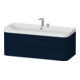 Duravit Meuble vasque Happy D.2 Plus 117,5x49 cm, 2 tiroirs, 2 trous, bleu mat s-matt-1
