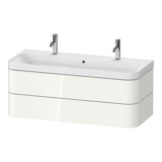 Duravit Meuble vasque Happy D.2 Plus 117,5x49 cm, 2 tiroirs, blanc brillant