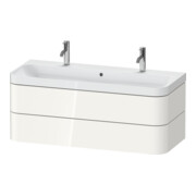 Duravit Meuble vasque Happy D.2 Plus 117,5x49 cm, 2 tiroirs, blanc brillant