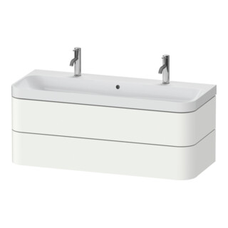 Duravit Meuble vasque Happy D.2 Plus 117,5x49 cm, 2 tiroirs, blanc supermat