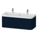 Duravit Meuble vasque Happy D.2 Plus 117,5x49 cm, 2 tiroirs, bleu satin-1