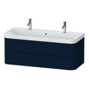 Duravit Meuble vasque Happy D.2 Plus 117,5x49 cm, 2 tiroirs, bleu satin