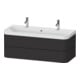 Duravit Meuble vasque Happy D.2 Plus 117,5x49 cm, 2 tiroirs, graphite super mat-1