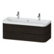 Duravit Meuble vasque Happy D.2 Plus 117,5x49 cm, 2 tiroirs, noyer brossé-1