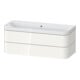 Duravit Meuble vasque Happy D.2 Plus 117,5x49 cm, 2 tiroirs, sans trou robinet, blanc brillant-1
