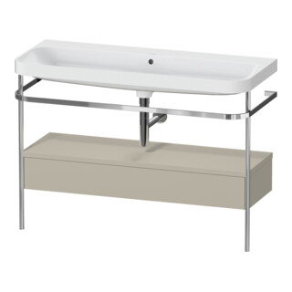 Duravit Meuble vasque Happy D.2 Plus 117,5x49 cm, avec colonne, 1 tiroir, sans trou robinet, tablette avec