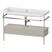 Duravit Meuble vasque Happy D.2 Plus 117,5x49 cm, avec colonne, 1 tiroir, sans trou robinet, tablette avec
