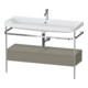 Duravit Meuble vasque Happy D.2 Plus 117,5x49 cm, avec console, 1 tiroir, 1 mitigeur, gris mat-1