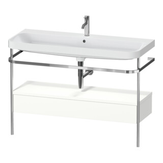 Duravit Meuble vasque Happy D.2 Plus 117,5x49 cm, avec console, 1 tiroir, 1 porte-serviettes, blanc mat