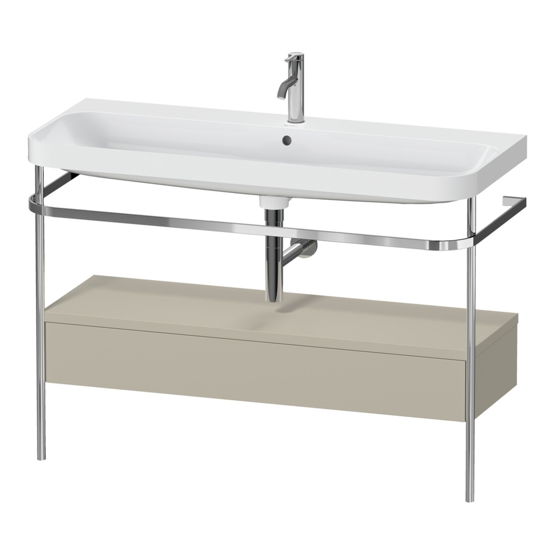 Duravit Meuble vasque Happy D.2 Plus 117,5x49 cm, avec console, 1 tiroir, 1 robinetterie, T avec