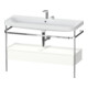 Duravit Meuble vasque Happy D.2 Plus 117,5x49 cm, avec console, 1 tiroir, 2 poignées, blanc mat-1