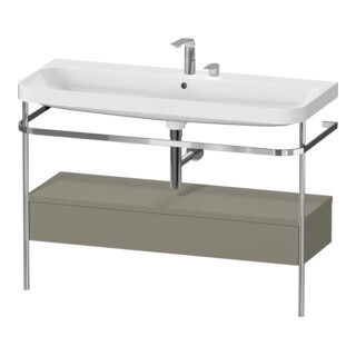 Duravit Meuble vasque Happy D.2 Plus 117,5x49 cm, avec console, 1 tiroir, 2 robinets, blanc mat